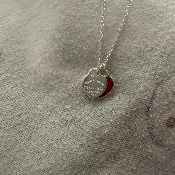 COPY - tiffany and co double heart necklace, red, NEED GONE ASAP READ CAPTION - Picture 7 of 8